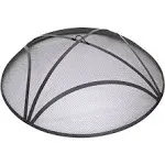 Sunnydaze Reinforced Steel Mesh Outdoor Fire Pit Spark Screen - 40 inch, Black