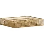 Martha Stewart Mesh Metal 6 Compartment Desk Drawer Organizer Gold