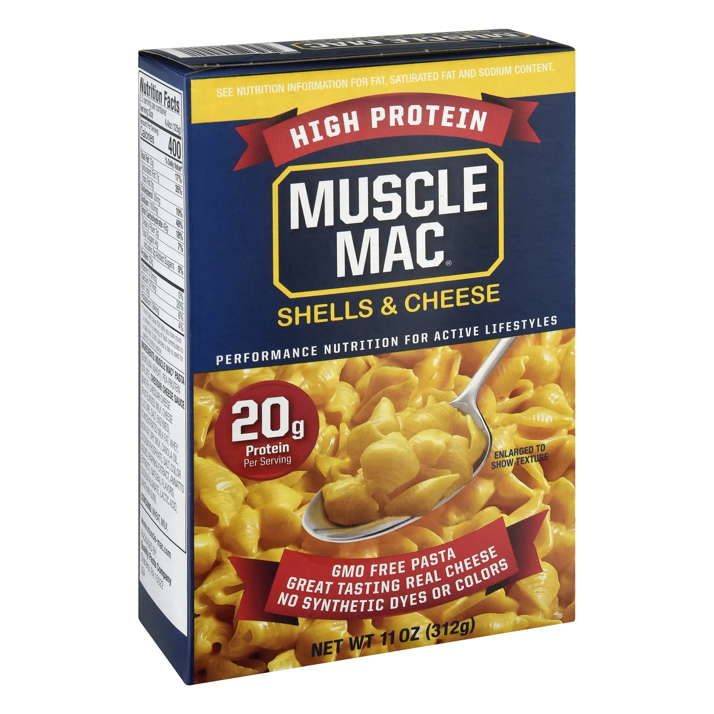 Muscle Mac Shells & Cheese, High Protein - 11 oz