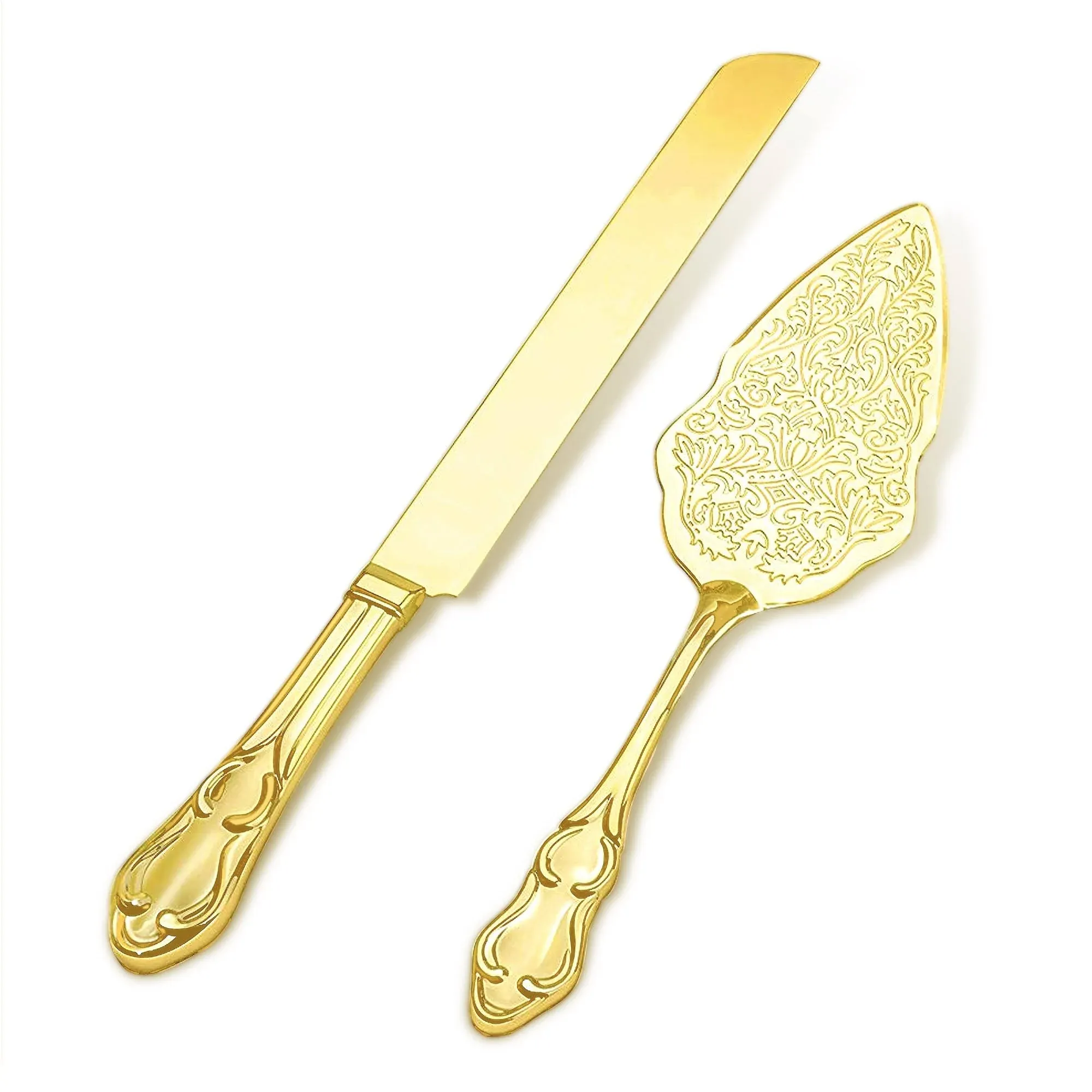 Strova 75cm Gold Plated Cake Server Set 