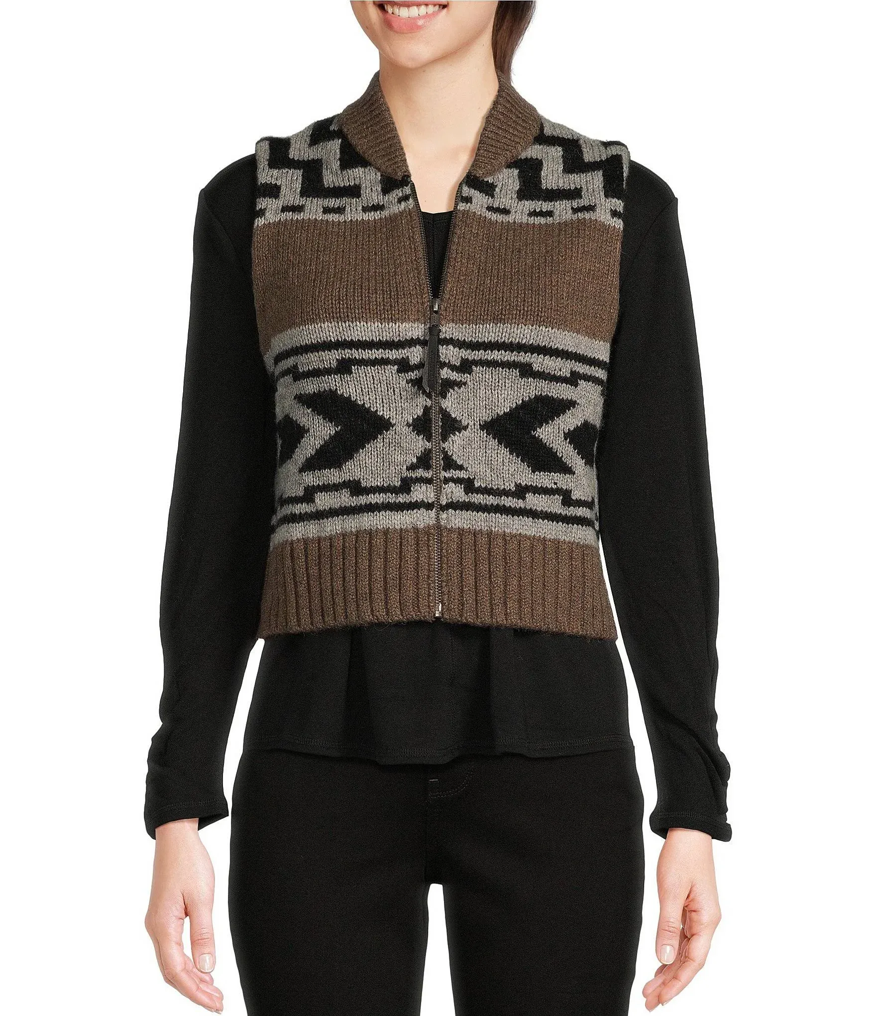 Pendleton Women's Shetland Zip Sweater Vest