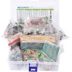 DIY Electronics Components Kit Assortment, Resistors 1818PCS, LED, Triode, Capacitors, Diodes, PCB, Potentiometer, Variable Resistance, Stabilivolt for Arduino UNO MEGA2560 Raspberry Pi MCU