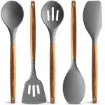 Zulay Kitchen Utensils Set Non-Stick Silicone Cooking Utensils Set with Authe...