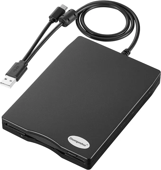 Floppy Disk Reader 3.5 inch External USB Floppy Disk Drive Floppy Disc Reader for PC Laptop Windows 11/10 (Frosted Texture, 3.5 Inch)