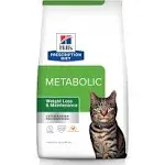 Hill's Prescription Diet Metabolic Weight Management Dry Cat Food - 4 lb bag