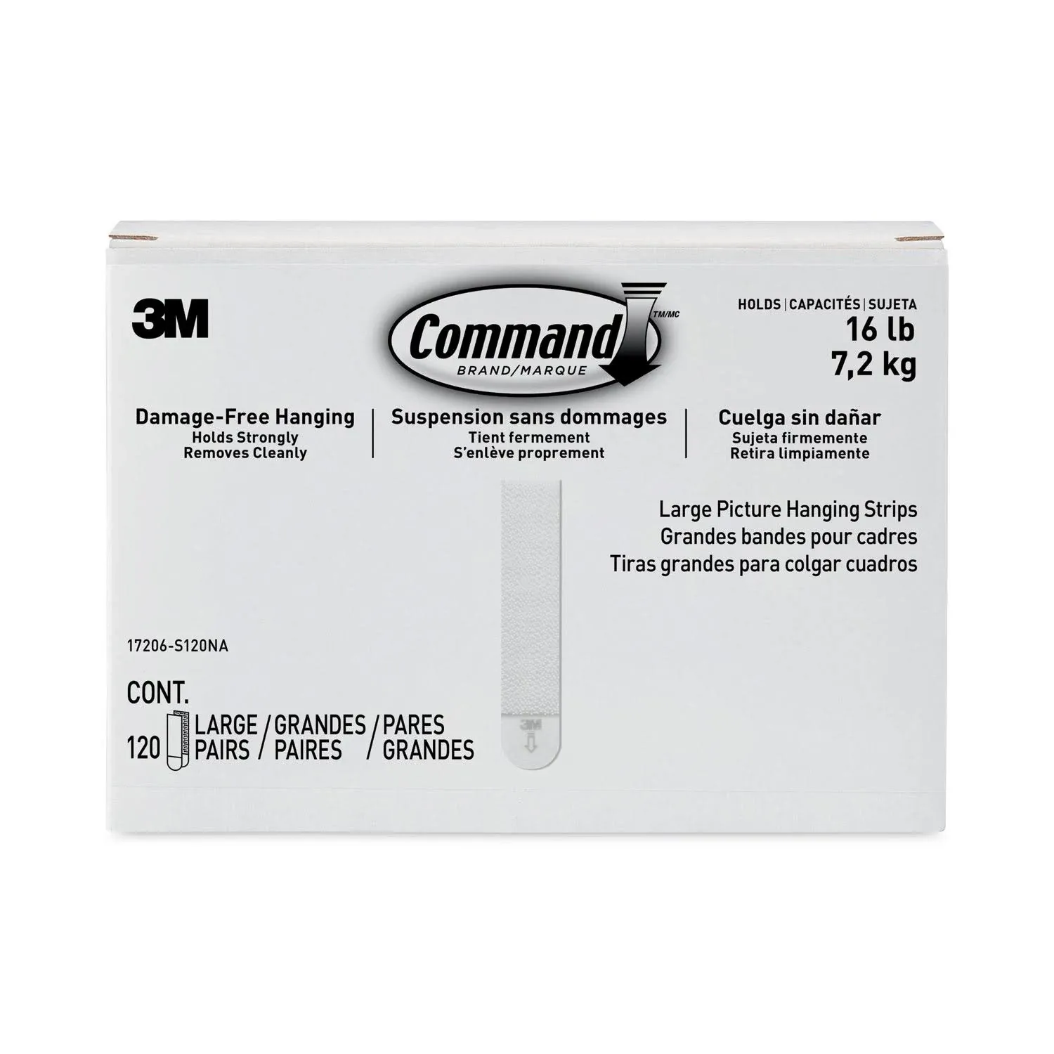 Command Picture Hanging Strips, Value Pack, Large, Removable, 0.75" x 3.65 ...