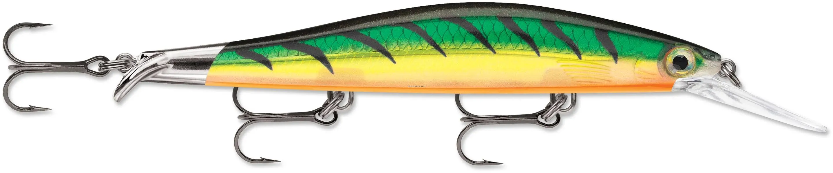 Rapala Ripstop Deep Minnow Lure Fire Tiger 3 Treble Hooks Hard Stopping Action