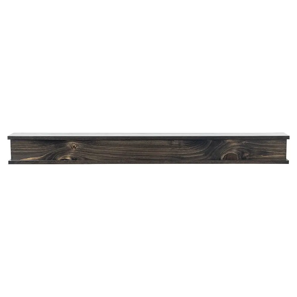 Modern Ember Cody 60" Floating Wood Fireplace Mantel Shelf - Ebony