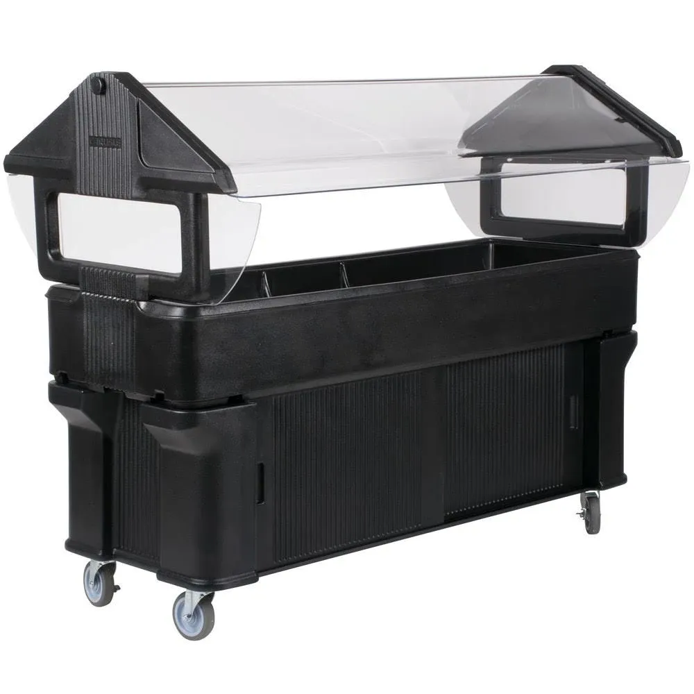 Carlisle 661103 Black 6\' "Six Star" Portable Food / Salad Bar with Storage Base