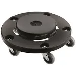 Rubbermaid Commercial Products 250-lb Black Plastic Trash Can Dolly