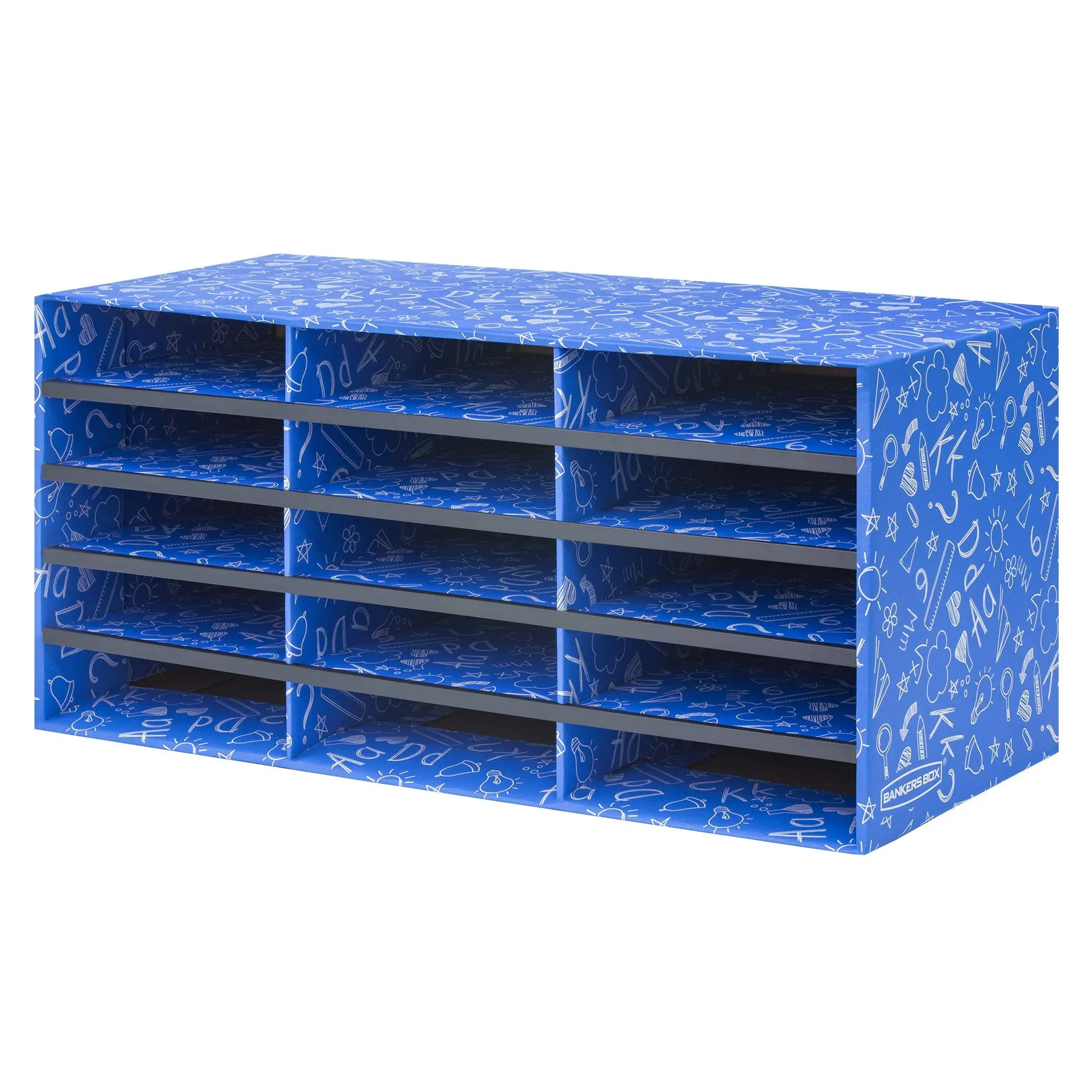 Bankers Box Classroom 15 Compartment Literature Organizer, Single (3384301),Blue