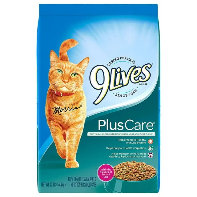 9Lives Plus Care Formula Dry Cat Food - 12 lb bag