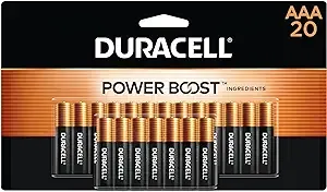 Duracell Coppertop AAA Batteries with Power Boost Ingredients, 20 Count Pack Triple A Battery with Long-lasting Power, Alkaline AAA Battery for Household and Office Devices