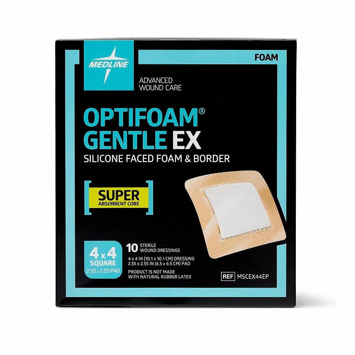 Medline Optifoam Gentle EX Bordered Foam Dressing