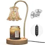 Novamer Candle Warmer Lamp, Dimmable Lantern with Timer, Wax Melt for Scented Candles, Compatible with Small & Large Jar, with 2 Light Bulbs