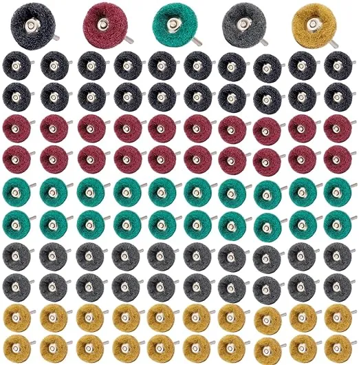 B BRESUCNY 100Pcs Abrasive Buffing Wheels