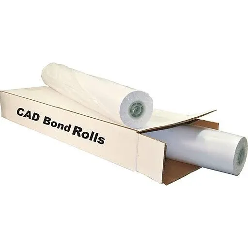 Alliance Imaging Products 24304 24" x 300\' Ink Jet Bond 1 Ply 24# 2" ID Core 2 Rolls Per Case