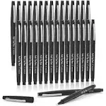 Lelix Felt Tip Pens 30 Black Pens 07mm Medium Point Felt Pens Felt Tip Markers Pens for Journaling Writing Note Taking PL