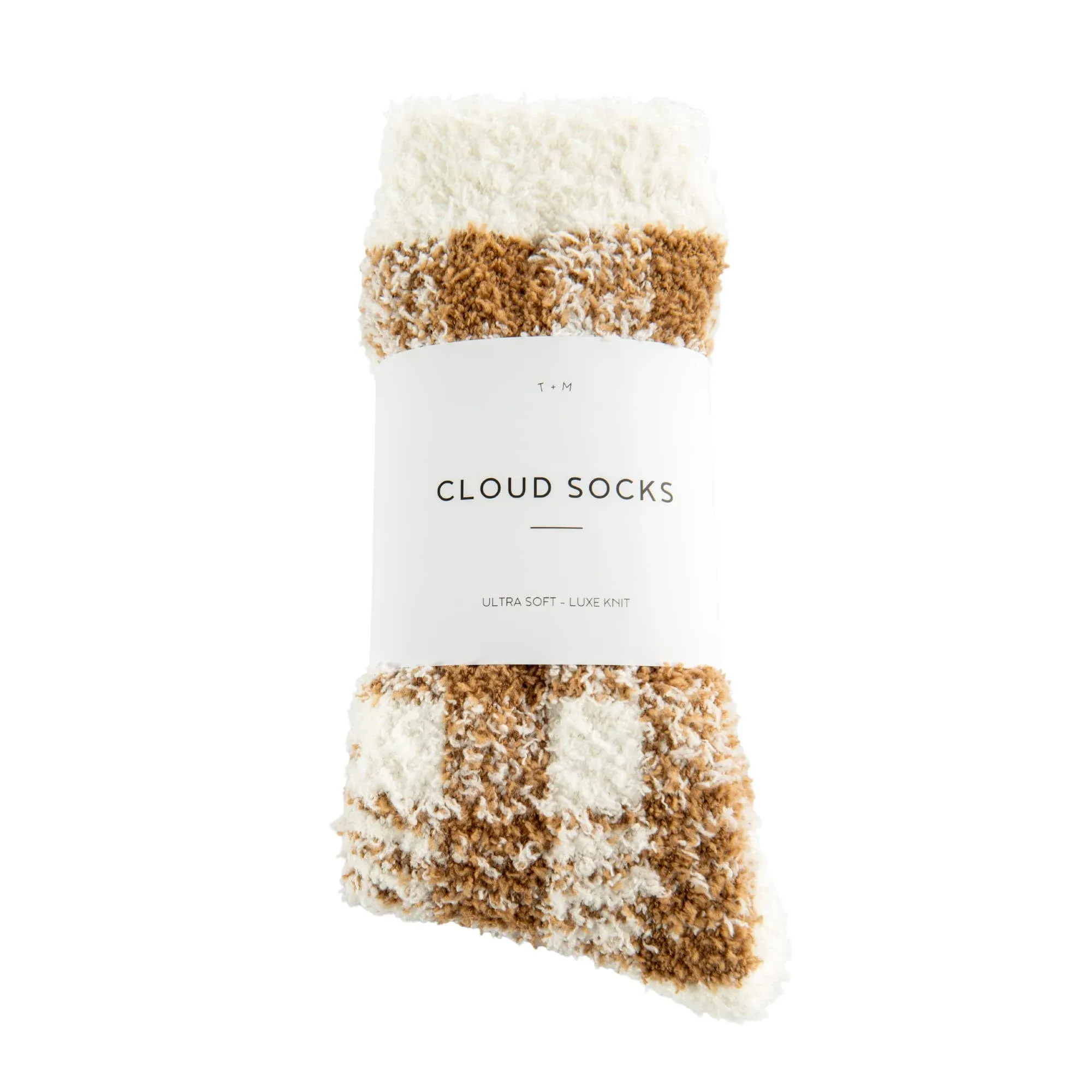 Cozy Fuzzy Unisex Cloud Socks With Bonus Travel Tote Blush Pink