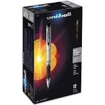 Uni-Ball 207 Impact Gel Pen, Stick, Bold 1 mm, Black Ink, Silver/Black Barrel