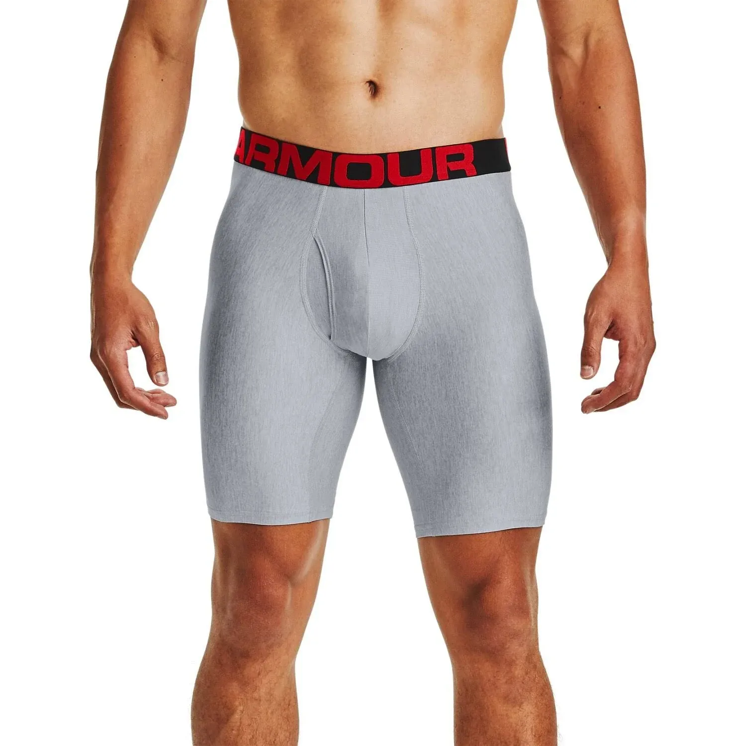 Under Armour Men's UA Tech 9" Boxerjock 2 Pack, Gray - 3XL