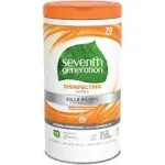 Seventh Generation Botanical Disinfecting Wipes, 7 x 8, Lemongrass Citrus, 70 Count, 6/Carton