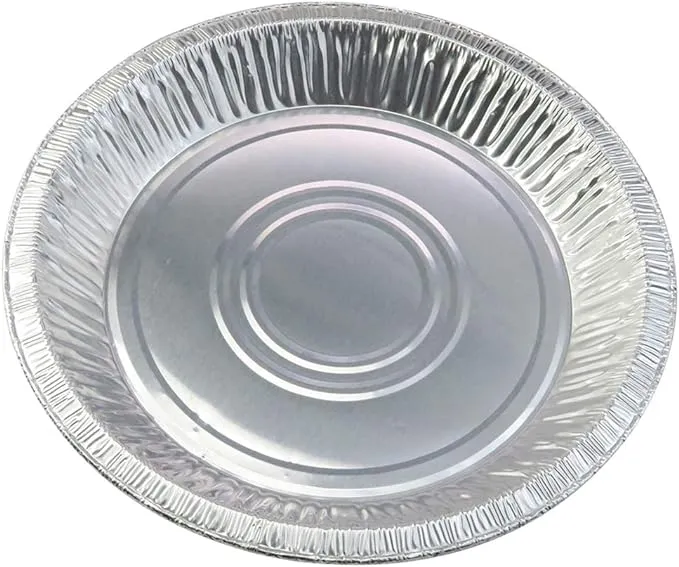 10" Disposable Aluminum Pie Pans #1042- Pack of 12