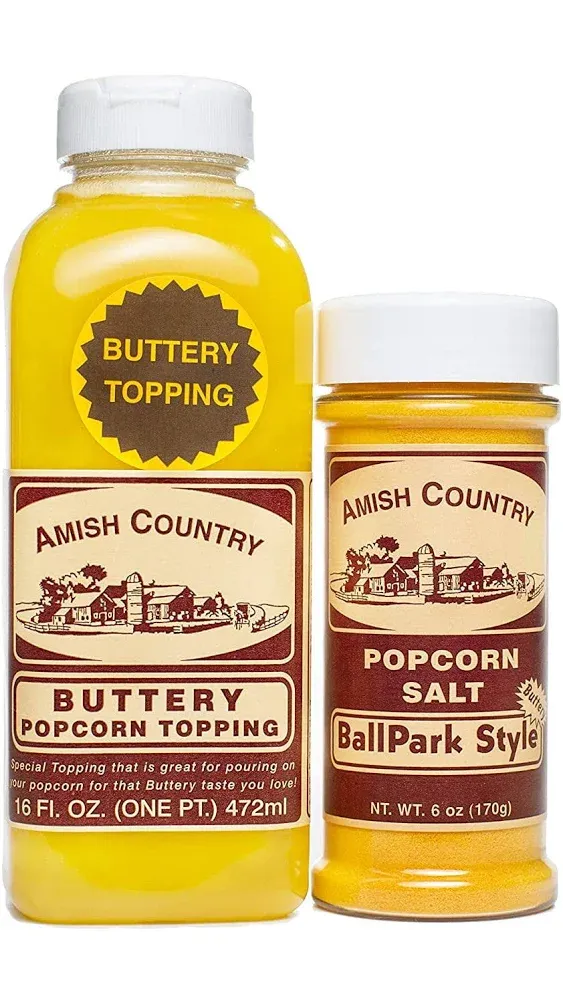 Amish Country Popcorn | Seasoning and Topping Variety Pack | Buttery Topping - 16 ...