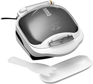 George Foreman GR10ABW Champ Grill with Bun Warmer, White 