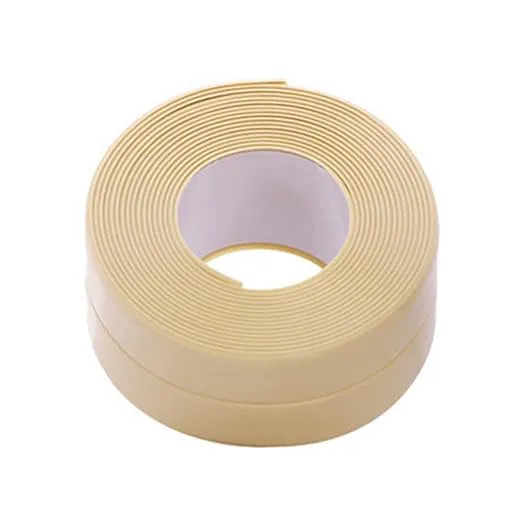 Caulk Strip Tape, Waterproof Dustproof PVC Self Adhesive Caulking Sealing Tape for Kitchen Sink Toilet Bathroom Shower Bathtub Wall(0.86" x11',Beige)