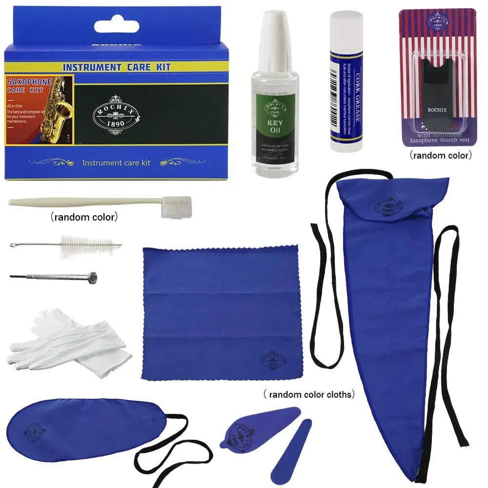 Saxophone Sax Cleaner Care Cleaning Kit,Maintenanc<wbr/>e Kit,Key Oil,Cork Grease,Swab