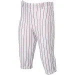 Champro Triple Crown Knicker Pinstripe Youth Baseball Pants - L / White/Scarlet