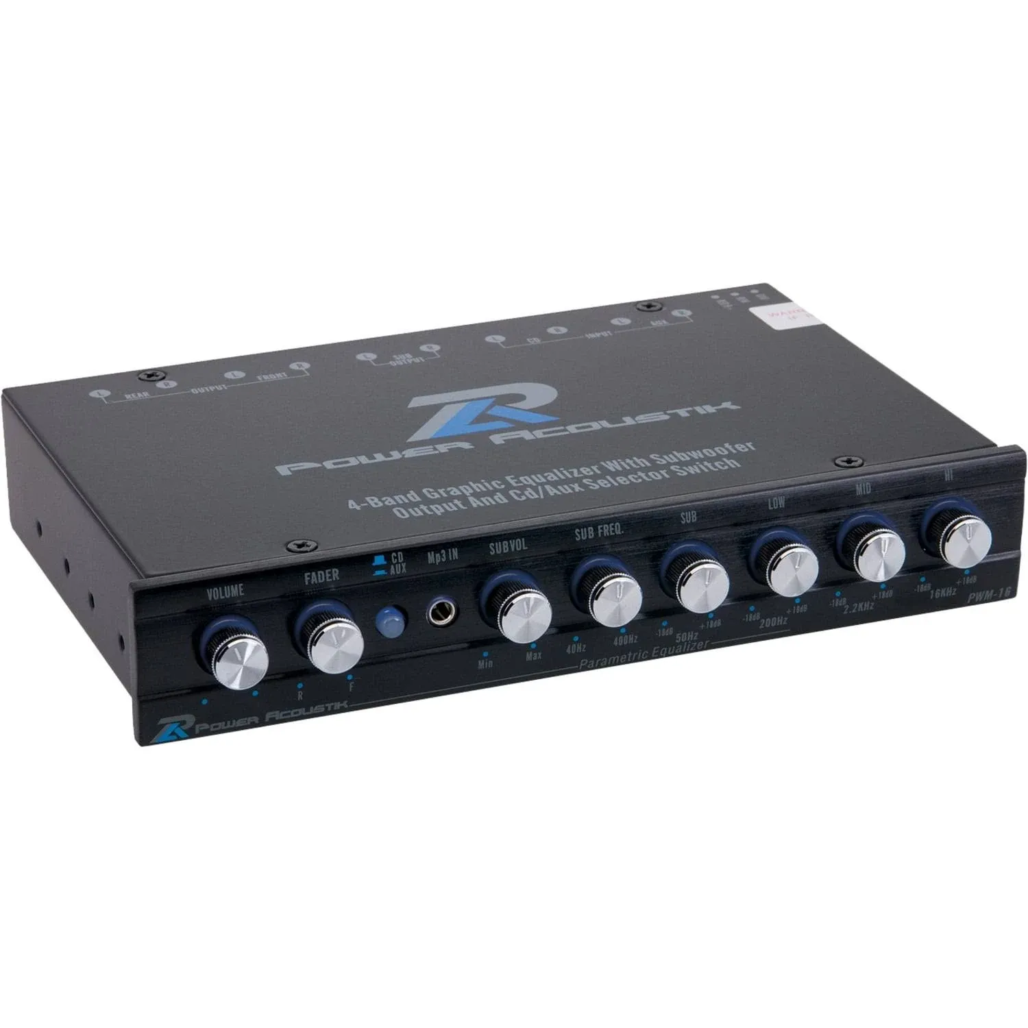 Power Acoustik PWM-16 Pre-Amp Equalizer, Standard Packaging