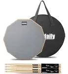 Drum Practice Pad for drumming drum pad and sticks 12 In,Sided With 2 Pairs/4...