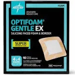 Optifoam Gentle EX Bordered Foam Dressing, 4" x 4" 10/Box