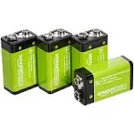 Ultra High Capacity, Long Lasting Rechargeable 9 Volt NiMH Batteries, 4-Pack