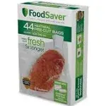 FoodSaver FSFSBF0226-FFP 1-Quart Precut Heat-Seal Bags, 44 Count, Frustration-Free -Packaging,Frustration-Free -Packaging