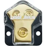 SAUDIO 0/2/4 Gauge in 4/8 Gauge Out 2 Way Amp Copper Power Distribution Block fo