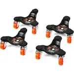 Furniture Moving Tri-Dolly Set 6 in 165 lbs Capacity Foam Padding (4-Pack)