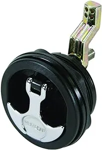 Whitecap S-0226BC T-Handle Latch with Keyed Lock - Black 3" Diameter