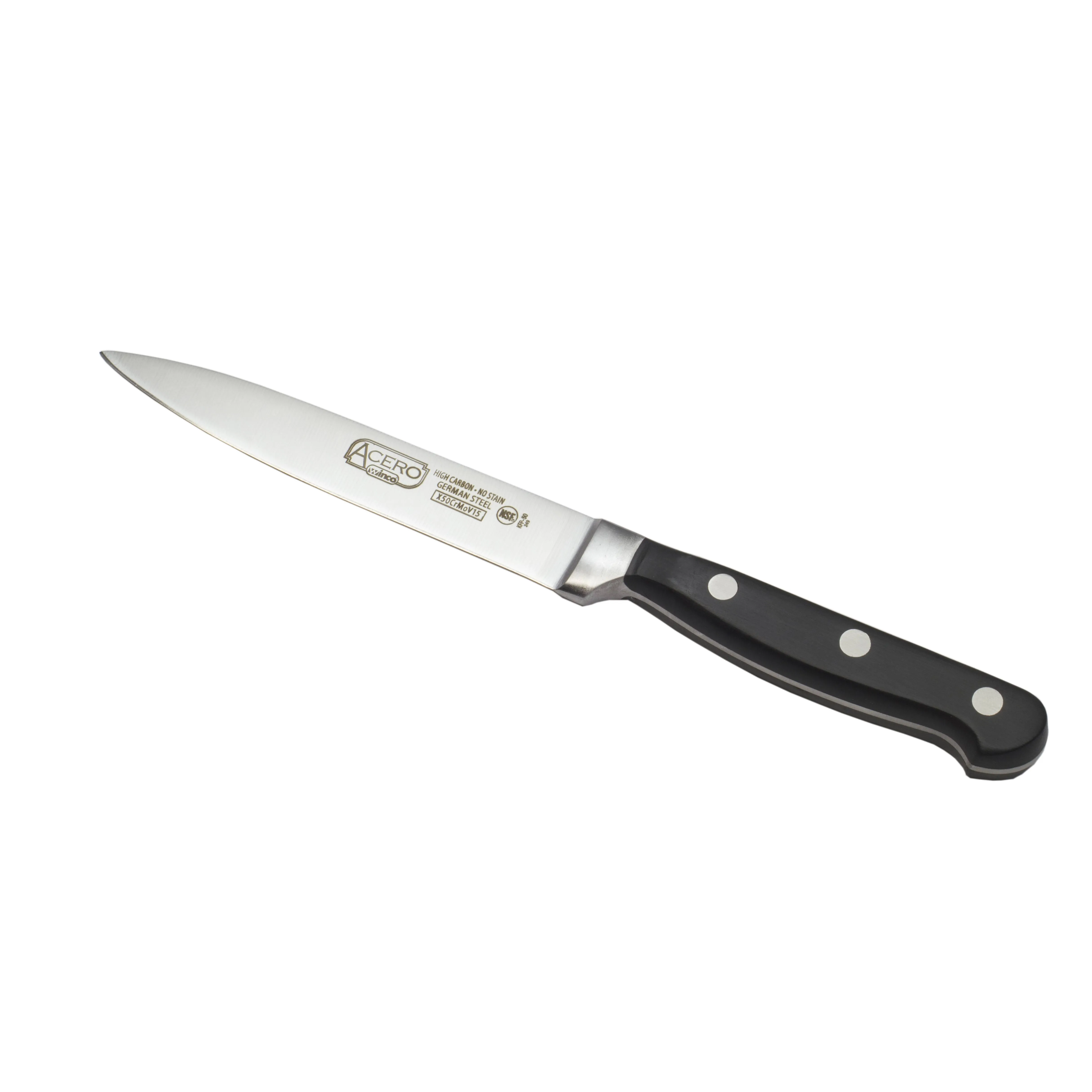 Winco KFP-50 5" Acero Utility Knife, Triple Riveted, Forged