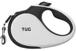 Tug XL 360° Tangle-Free Retractable Dog Leash with Anti-Slip Handle | 26 ft Strong Nylon Tape | One-Handed BRAKE, Pause, Lock (Extra Large, White)