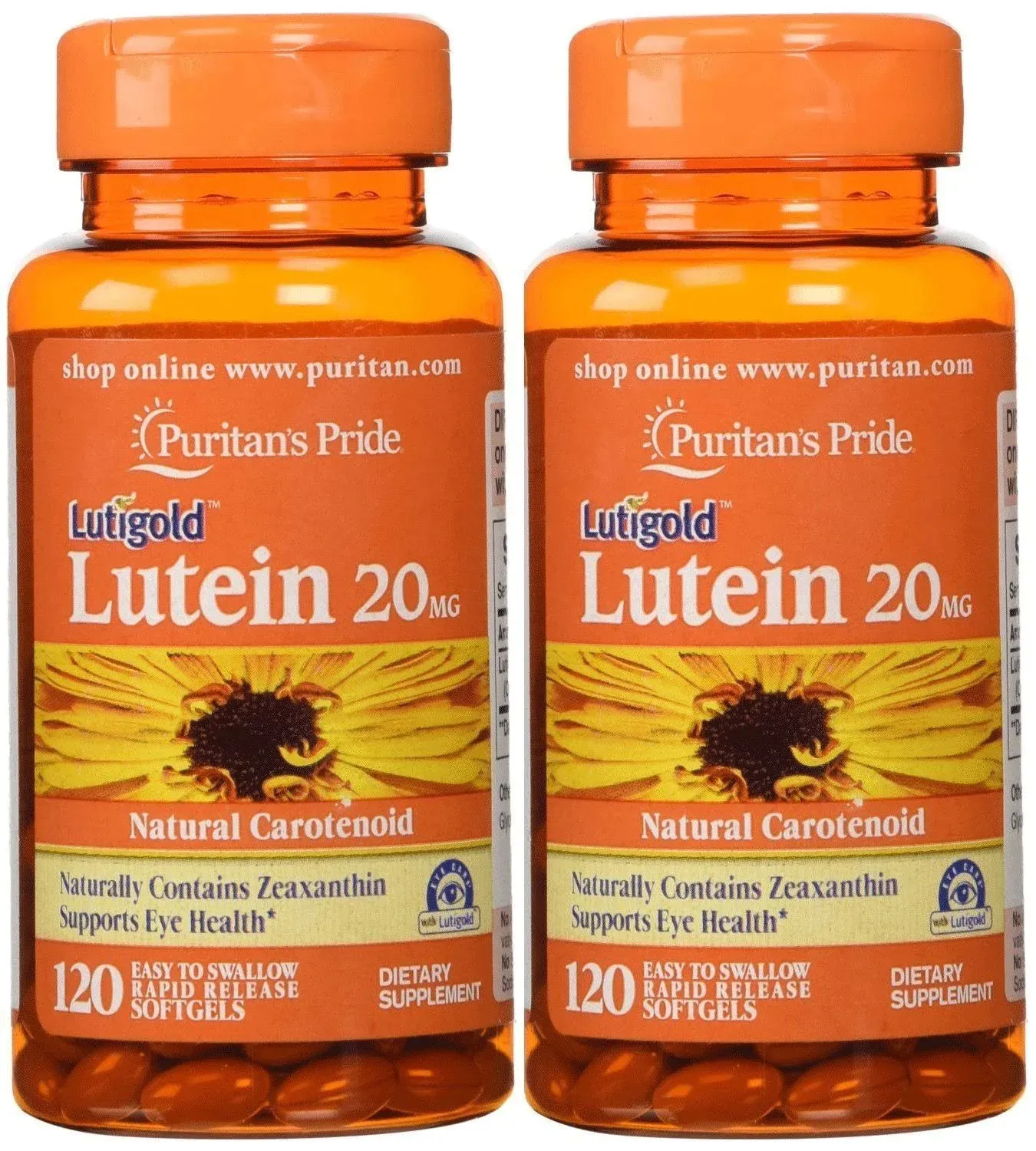 Lutein 20 mg with Zeaxanthin Puritan's Pride Softgels