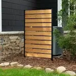 60.5in H x 38.625in W (1 Panel) No Dig Enclo Concord Cedar Wood Privacy Screen, Great to Hide Trash Cans, Decorative Patio Privacy Screen, Outdoor Privacy Fence Panel, Air Conditioner Fence, EC18022