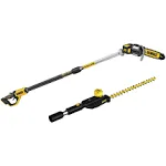 Dewalt 20V MAX XR Brushless Lithium-Ion Cordless Pole Saw and Pole Hedge Trimmer Head with 20V MAX Compatibility Bundle (Tool Only) - DCPS620B-DCPH820BH