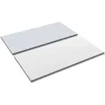 Alera® Reversible Laminate Table Top, Rectangular, 47.63w x 23.63d, White/Gray (ALETT4824WG)