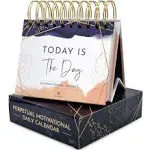 Motivational Calendar - Daily Flip Calendar with Inspirational Quotes - Inspirational Desk Decor for Women, Office Decor for Women Desk, Inspirational Gifts for Women, Desk Accessories for Women Blue