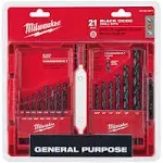 Milwaukee 48-89-2801 21-Piece Thunderbolt Black Oxide Drill Bit Set