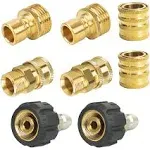 Pressure Washer Adapter Set Quick Disconnect Kit With M22 Metric Male Thread Qui