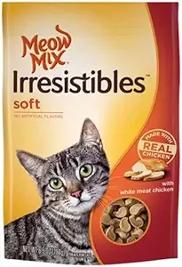 Meow Mix Irresistibles Treats for Cats, with White Meat Chicken, Soft - 6.5 oz